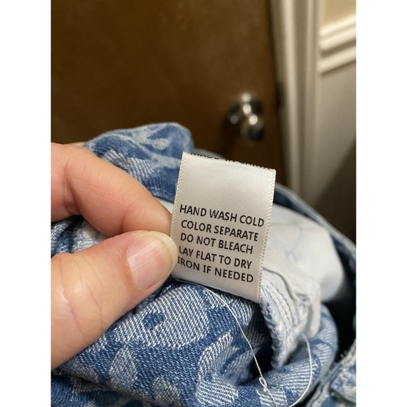 Lelis Leopard Print Frayed Hem Denim Mini Skirt Small 100% Cotton New With Tags - Picture 10 of 10